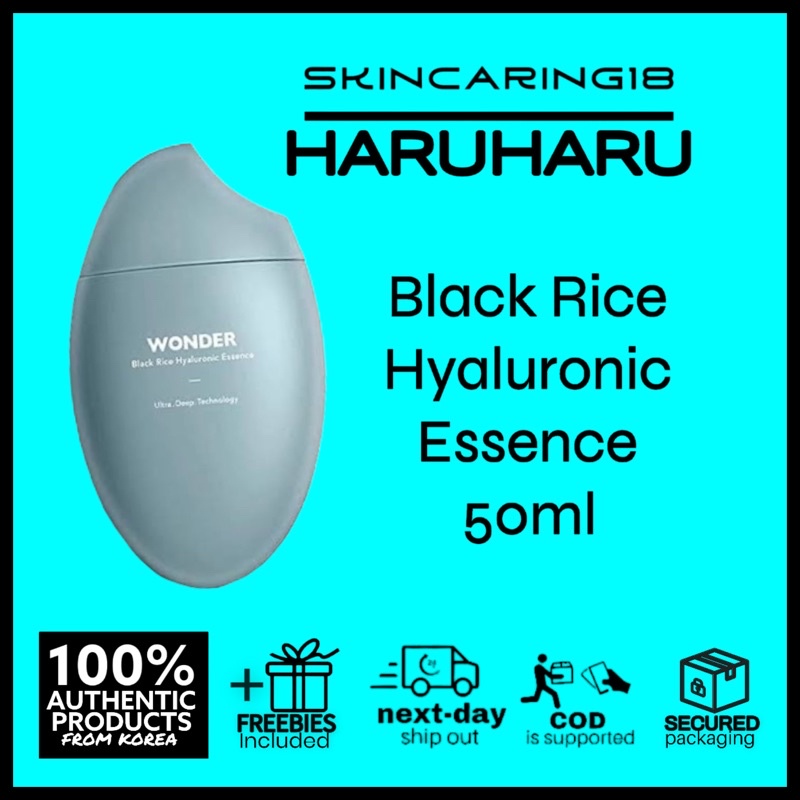HARUHARU Black Rice Hyaluronic Essence 50ml by SkinCaring18 Shopee