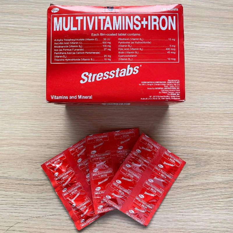STRESSTABS Multivitamins + Iron (sold by 4s) Shopee Philippines