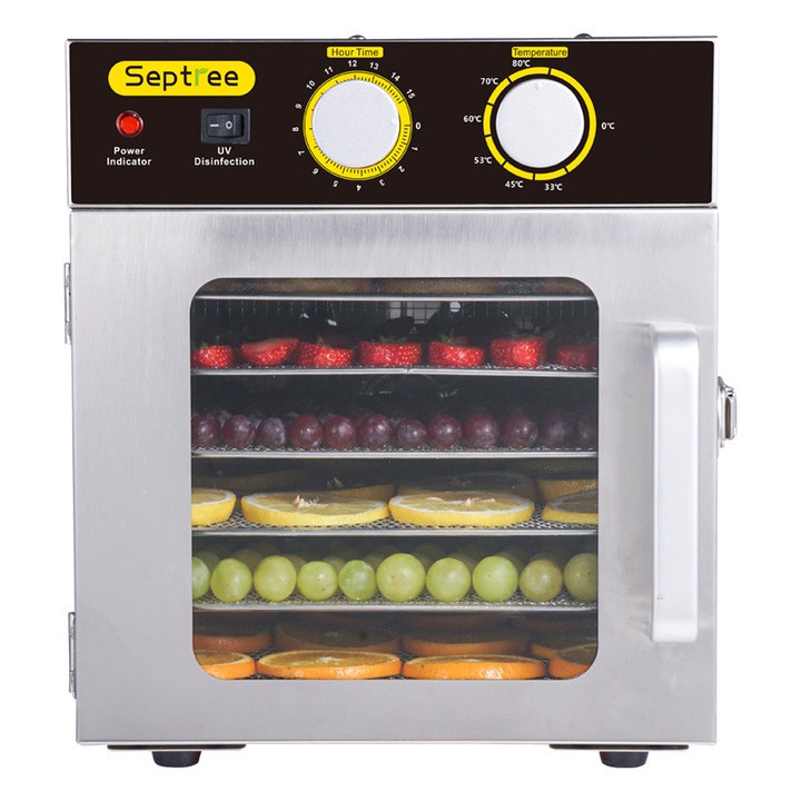Septree Brand 6 Tray Food Dryer With UV Light To Kill Bacteria100