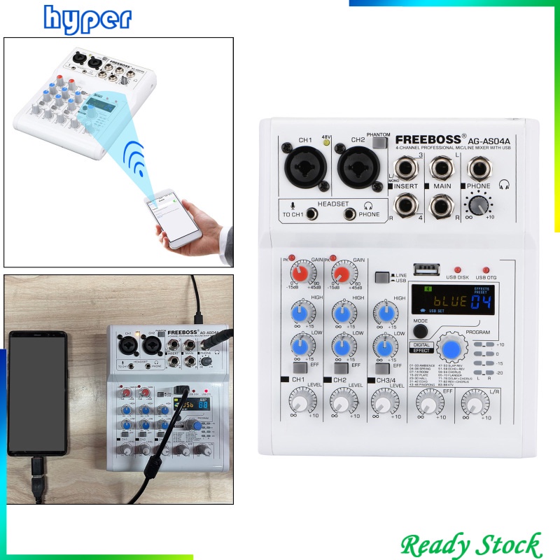 4 Channel Bluetooth Audio Mixer Console Mobile Phones Karaoke Small Mixer BtxF Shopee Philippines