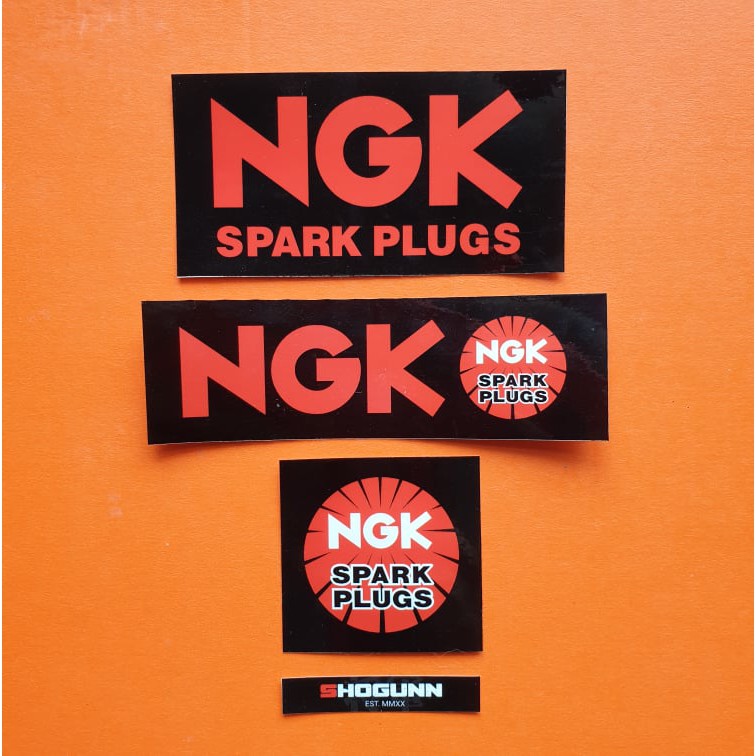 JDM NGK Spark Plugs Logo Laminated Vinyl Stickers Shopee Philippines