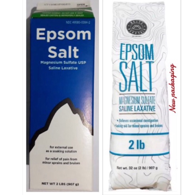 Epsom Salt Magnesium Sulfate USP Saline Laxative 2 lbs Shopee Philippines