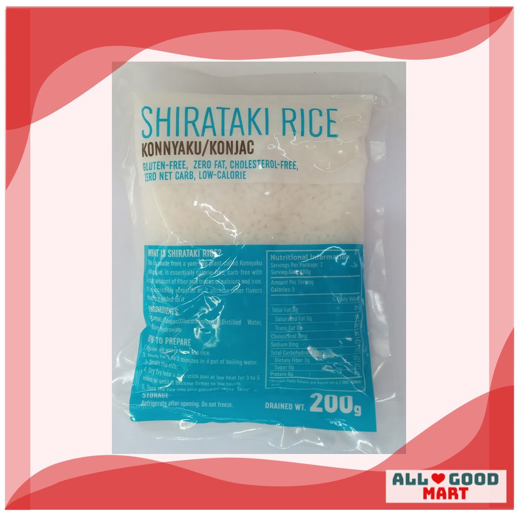 Shirataki Rice 200g Low Carb and Keto Friendly Shopee Philippines