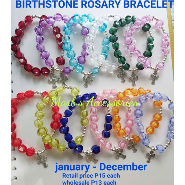 BIRTHSTONE ROSARY BRACELET Shopee Philippines