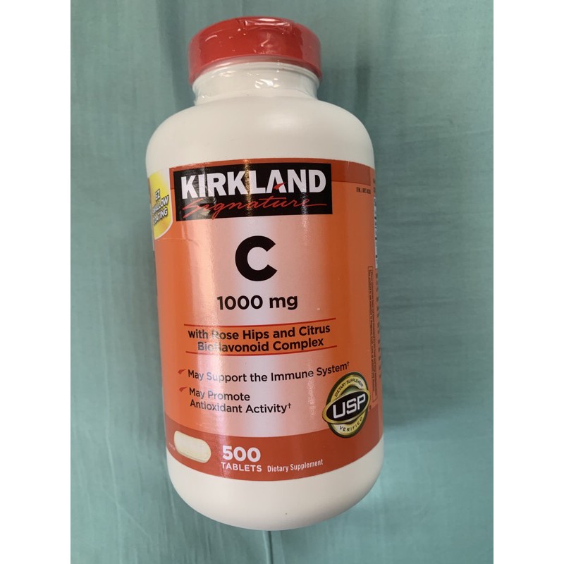 Kirkland Signature 500 Tablets Vitamin C 1000mg Imported from USA