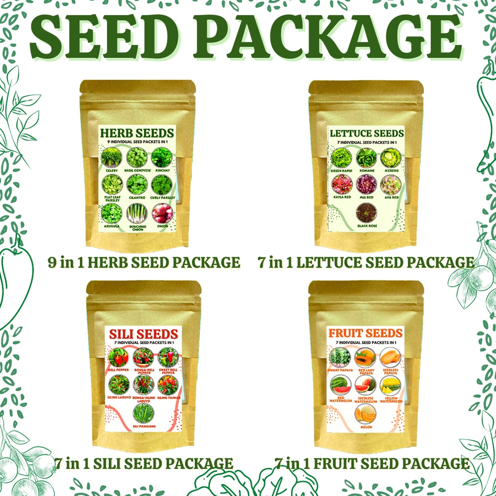 SEED PACKAGE/7IN1/HERB SEED/FRUIT SEED/SILI SEED/LETTUCE SEED/HIGH
