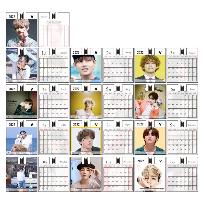 2022 Desk Calendar Kpop Bts Blackpink Exo Txt Iu Stray Kids Photo Diy  Calendar Plan Mark Note Table Calendar | Shopee Philippines