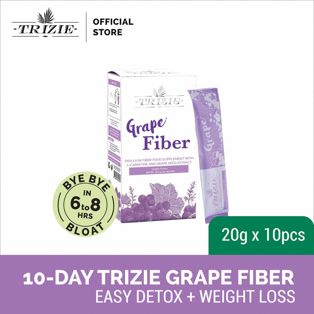 TRIZIE Grape Fiber 10 sachets Detox Fiber Supplement for weight loss