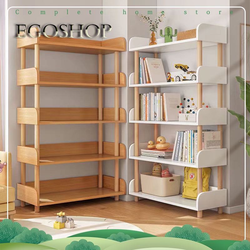 (COD)4/5 layer bookshelf wooden bookshelf multilayer storage rack