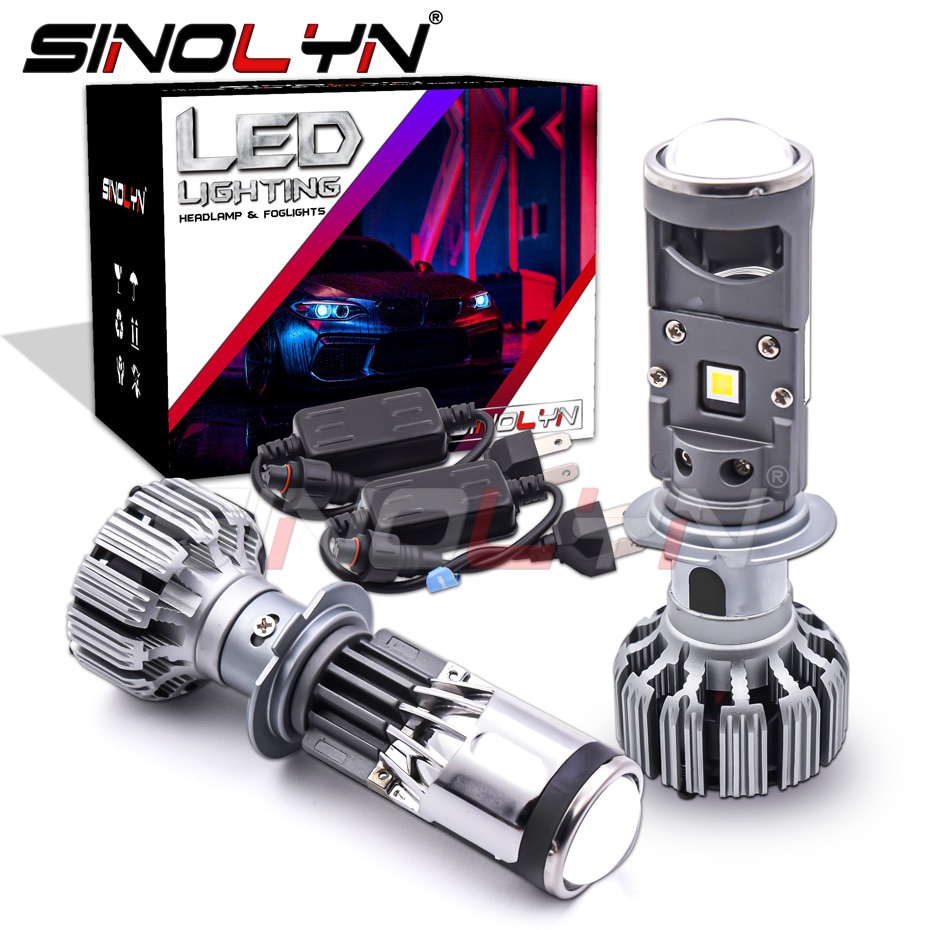 Bi LED Mini H4 H7 LED Projector Lens BILED Bulb 1.5 Inch H4 H7