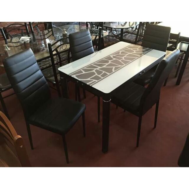 View Dining Table Set 4 Seater Glass Top Pictures Food