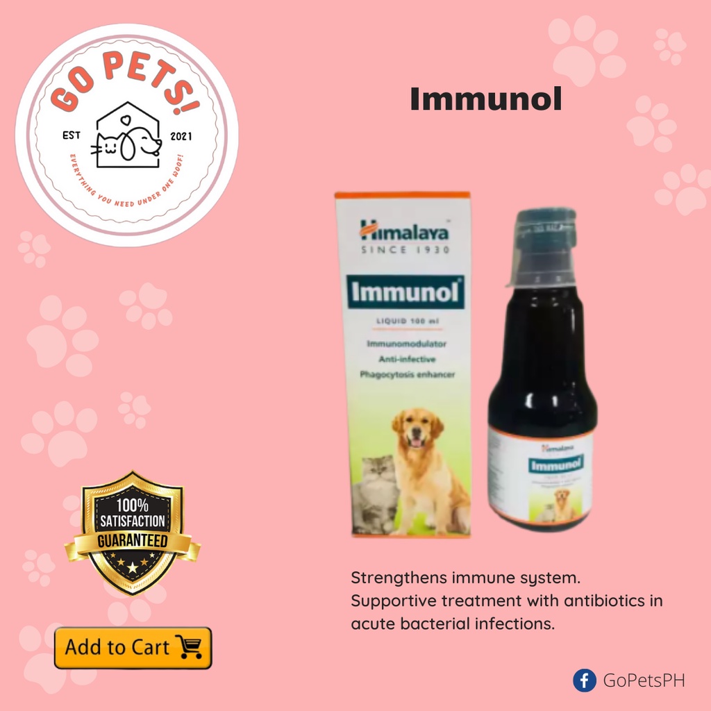 Himalaya Immunol 100ml syrup for dogs and cats Shopee Philippines