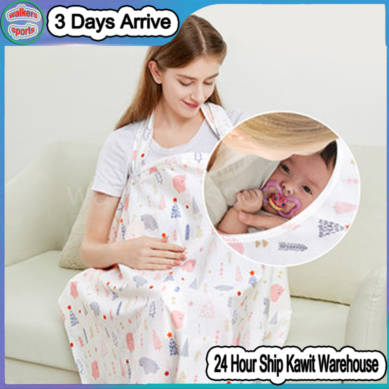 100 Cotton Baby Nursing Cover Breastfeeding Outdoors Feeding Nursing