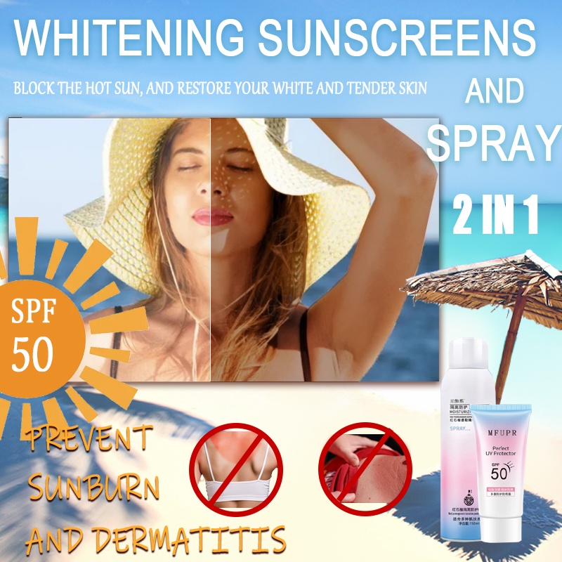 Summer Girl Whitening Sunscreen Spray UV COD protection spf 50