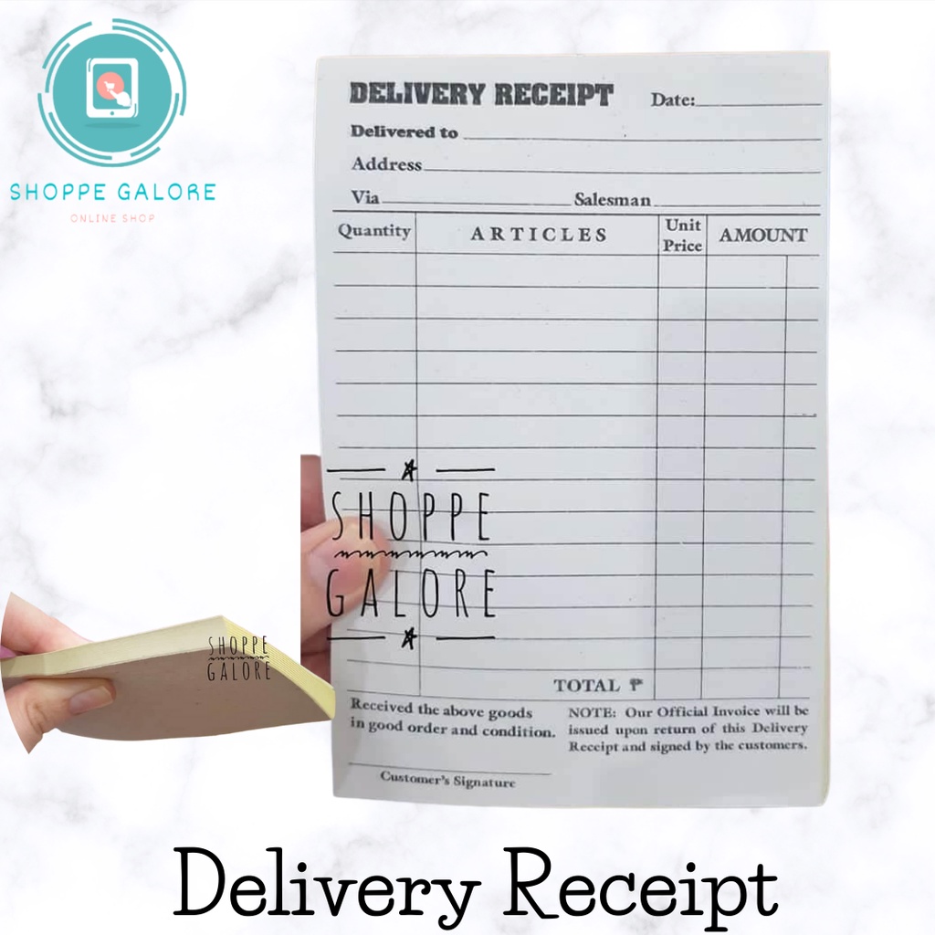 DELIVERY RECEIPT TEMPORARY RECEIPT Shopee Philippines