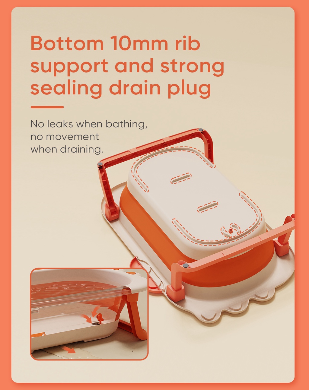 YOBOO Foldable Baby Bath Easy to Fold SpaceSaving Lightweight Rubber