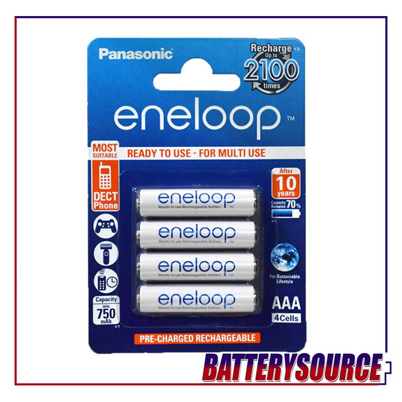 Panasonic Eneloop Rechargeable AAA BK4MCCE 1.2 Volts 750mAh NiMh Triple