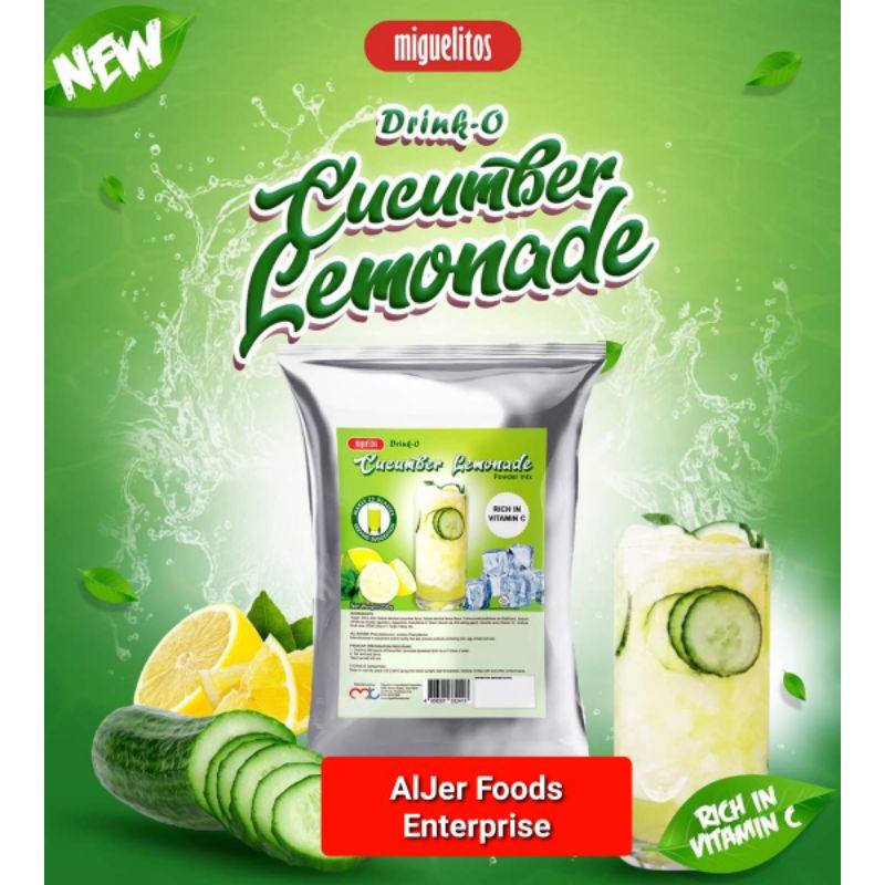Cucumber lemonade juice drink mix(AlJer Foods Enterprise) Shopee