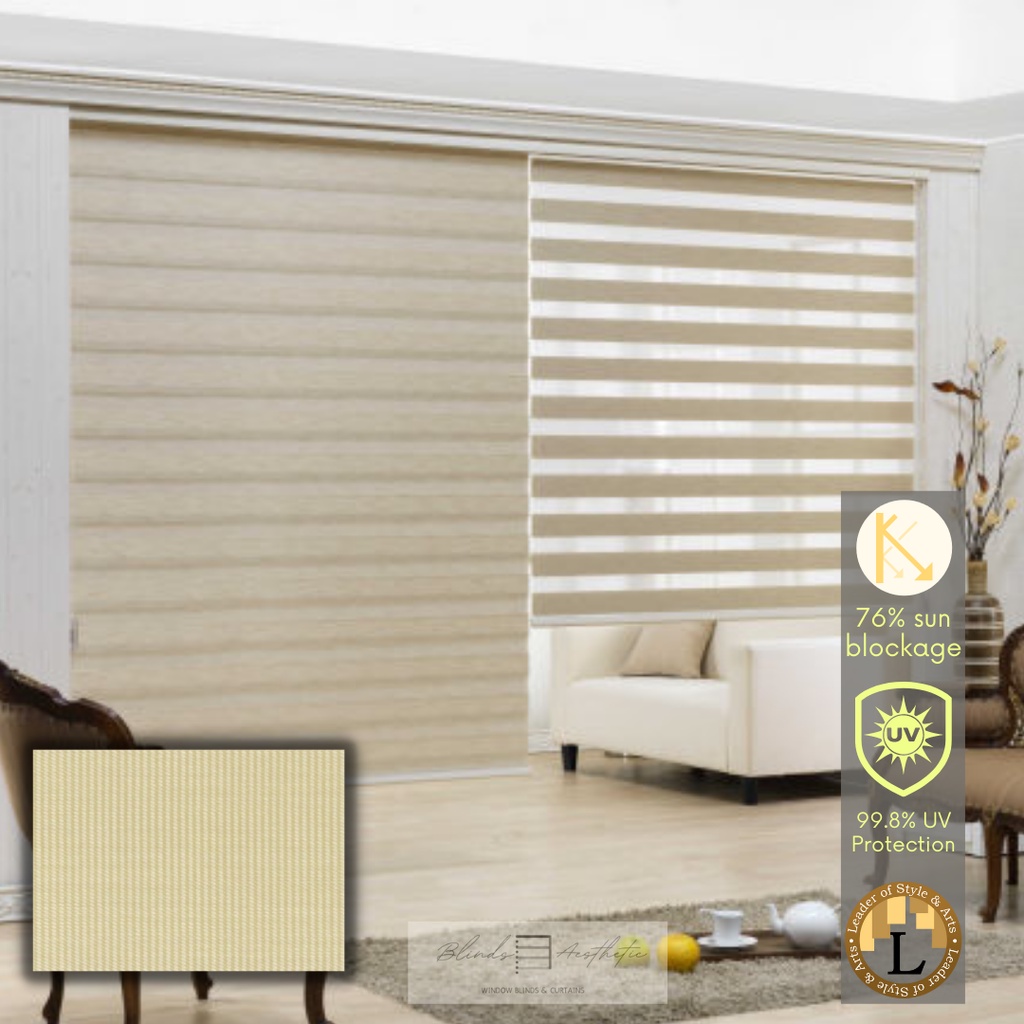 (B504 IVORY) BASIC/NATURAL KOREAN WINDOW BLINDS LOSA we Customize Size