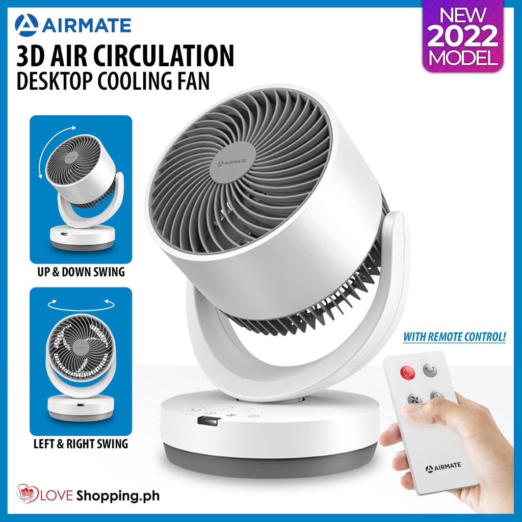 AIRMATE Air Circulation Cooling Fan 3Dimensional Airflow Desktop Fan