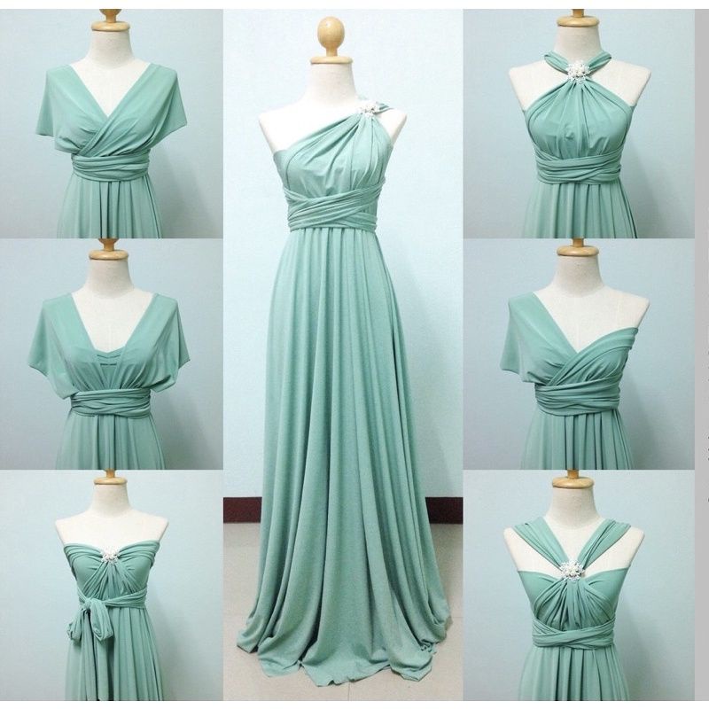Sage Green Infinity Dress with attached tube high quality Shopee Philippines