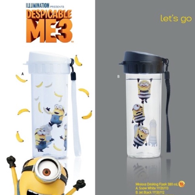 Minions Drinking Flask 380 ml Tupperware Brand Shopee Philippines