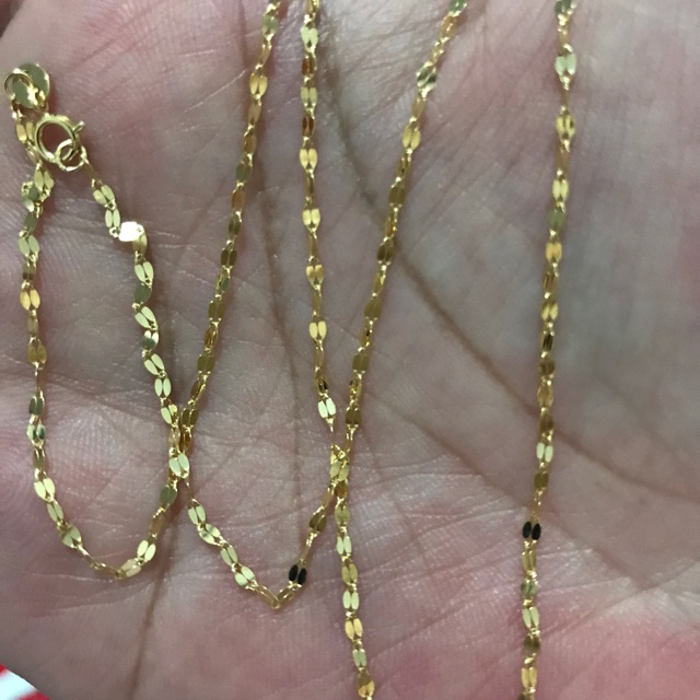 18k Saudi Gold Dancing Chain Necklace 18” 1.2g 16” 1.1g Shopee