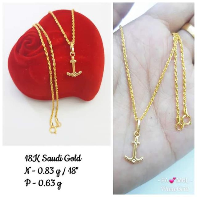 NECKLACE 18k saudi gold pawnable Shopee Philippines