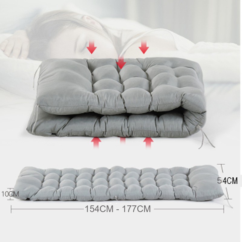 DD Soft Foldable Bed Mattress Bed Chair Cushion Pearl Cotton Comfortable Recliner Seat Mat