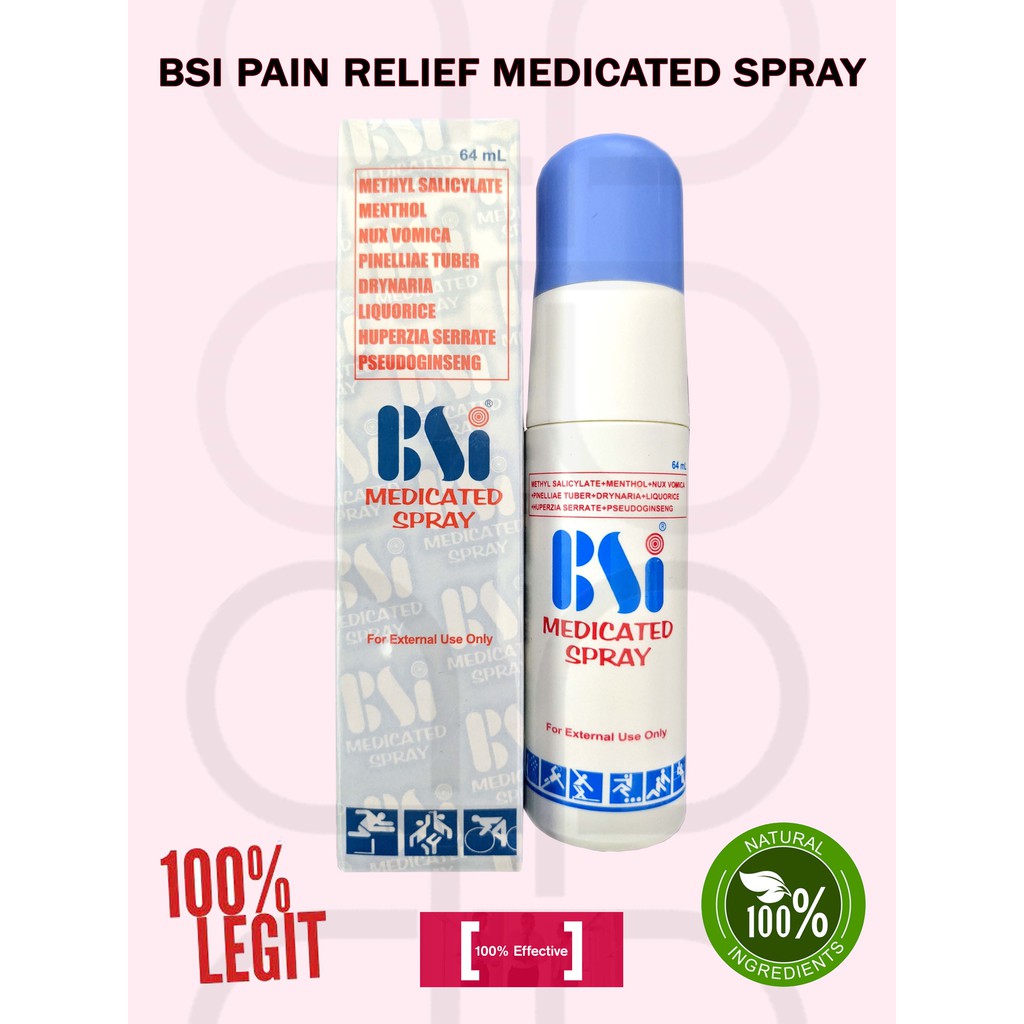 Pain Relief Spray (BSI Medicated Spray) Shopee Philippines