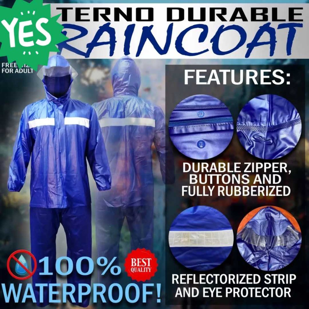 NO.1 High Quality Motorcycle Waterproof Rain Coat Front and Back