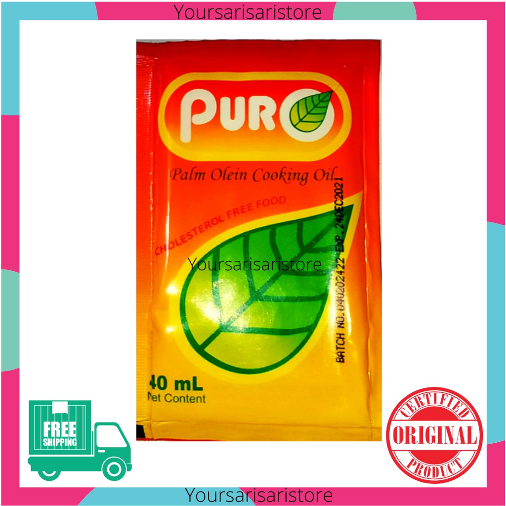 Palm Olein Cooking Oil sachet 40ml (per piece) Expiration April 2022 Shopee Philippines