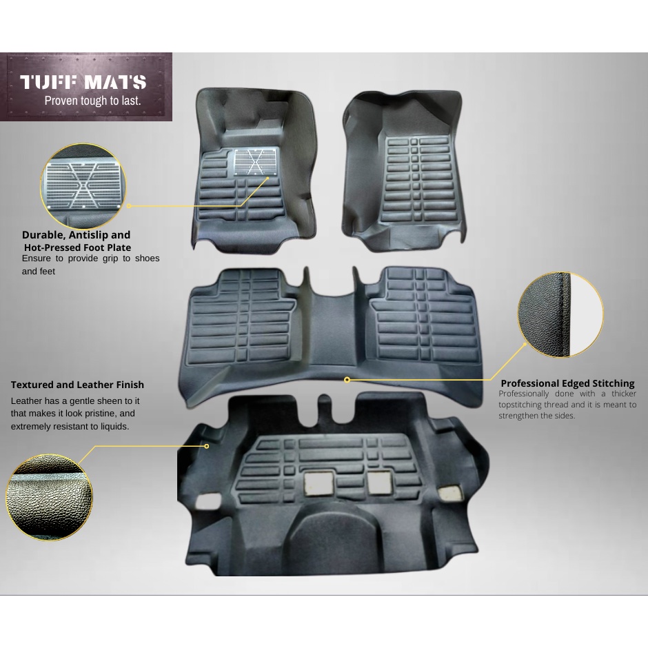 tuff mats hyundai sta fe 3 rows premium leather matting RIPPLE SULIT