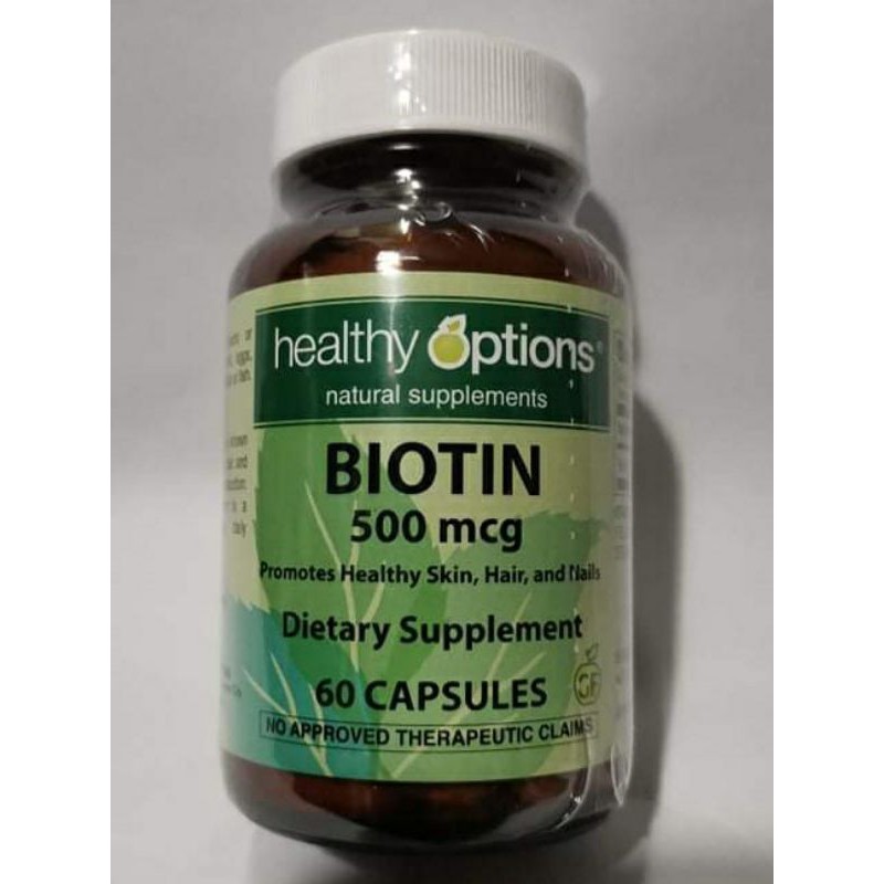 Healthy Options Biotin 500mcg 60 Capsules Shopee Philippines