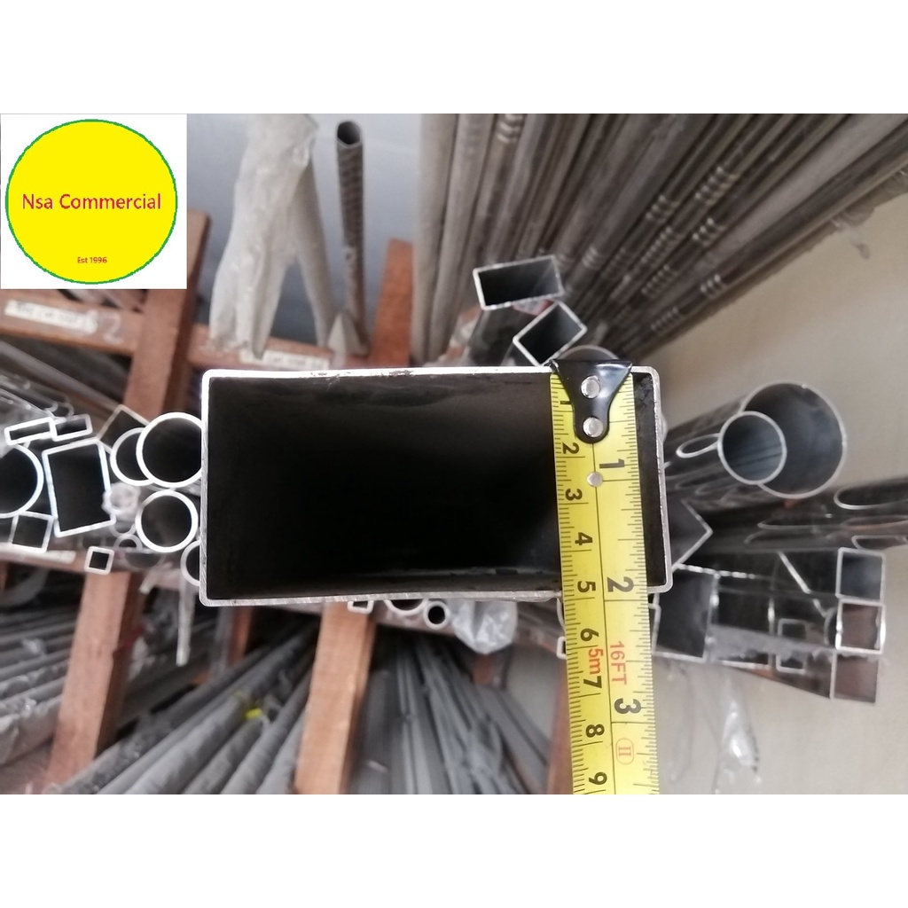 Stainless Steel Rectangular Tube 2" x 4" x 1.5mm thickness x 1 Meter