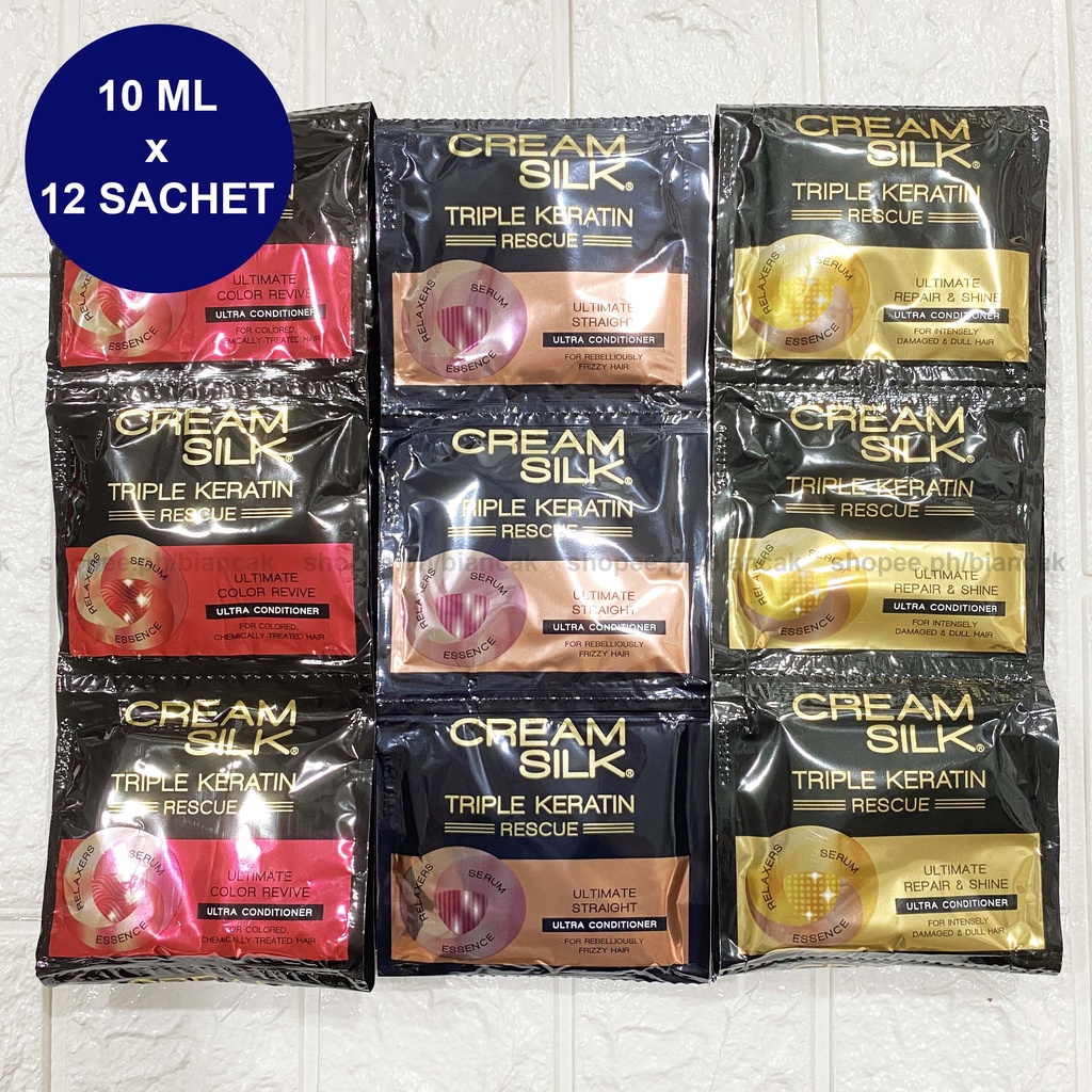 CREAMSILK (10ML X 12 SACHET) TRIPLE KERATIN RESCUE CONDITIONER (REPAIR