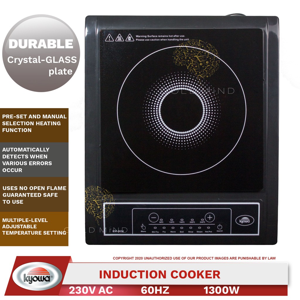 Kyowa Induction Cooker DURABLE crystal GLASS plate (1300W) Shopee