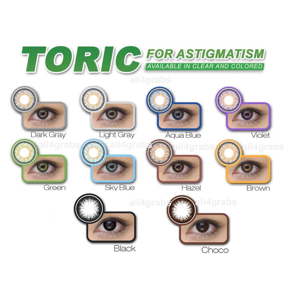 Extended Wear Colored Toric Contacts / Astigmatism Shopee Philippines