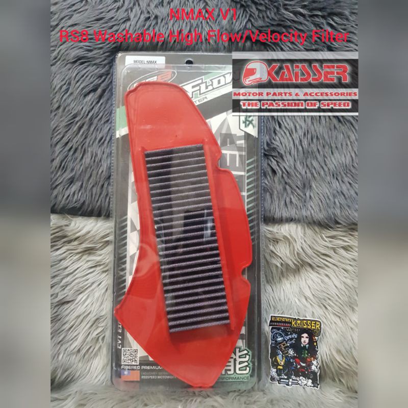NMAX V1 & V2 High flow & Velocity air filter (RS8) Shopee Philippines