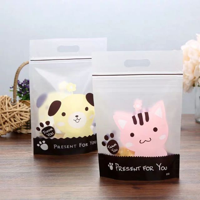 Zipper bag gift bag snacks/cookies/candy package bag (50 pcs per pack) 7 design zipper bag