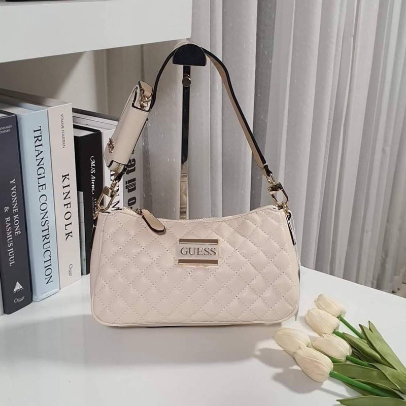GUESS Kamryn Quilted Shoulder Bag Shopee Philippines