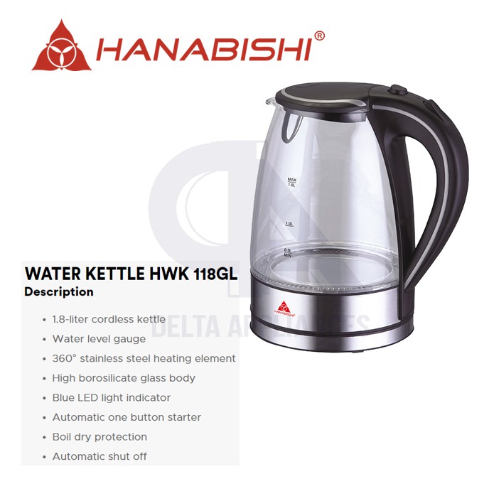 Hanabishi Water Kettle HWK 118GL Shopee Philippines