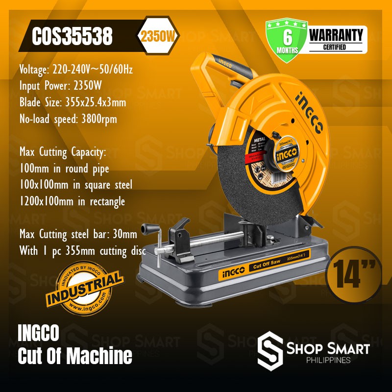Ingco Cut Off Saw 2350W (COS35538) Shopee Philippines