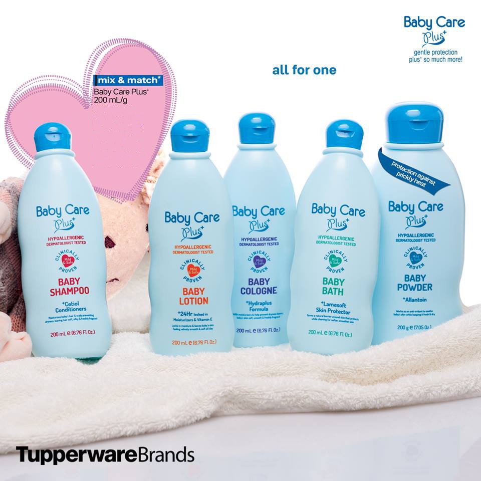 BABY CARE PLUS 200ML/G BLUE baby bath shampoo lotion cologne powder
