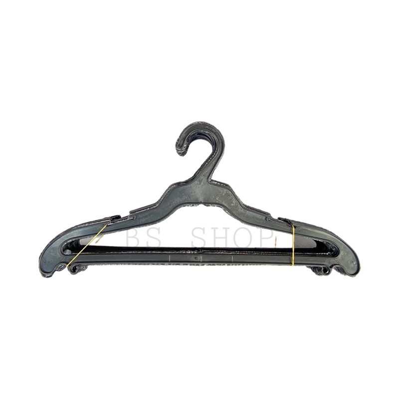 14 1/2 Inches/1 Dozens Flat Black Plastic Hanger Shopee Philippines