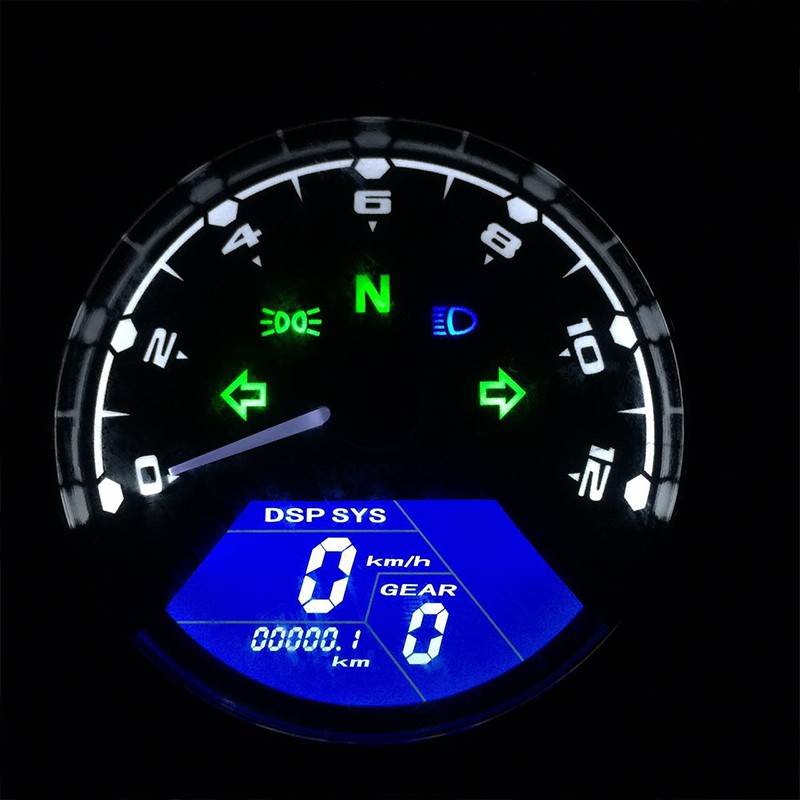 LCD Digital Gauge Motorcycle Speedometer Odometer Motor Bike Shopee