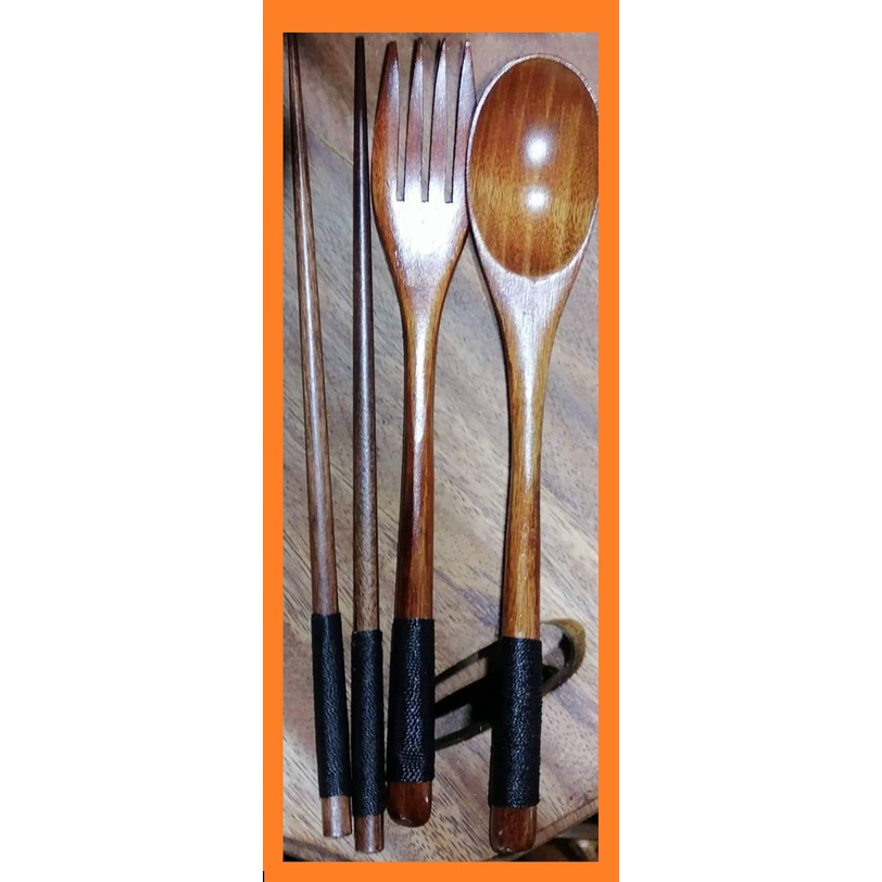 Wooden Spoon, Fork, Chopsticks (Cutlery Set) Baguio products souvenir