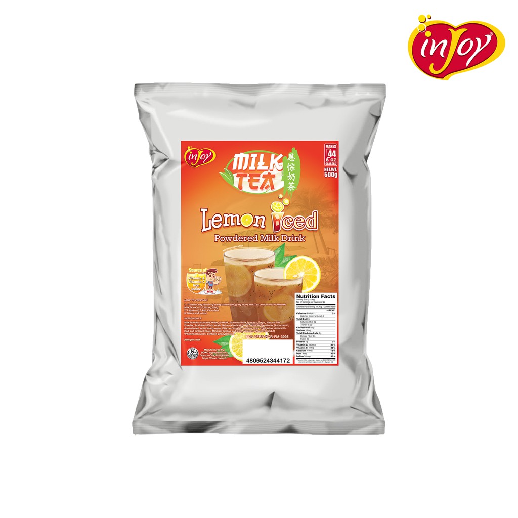 inJoy Lemon Iced Tea Milk Tea 500g Instant Powdered Milk Tea Drink