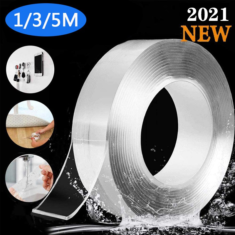 1/3/5m Strong Nonmarking Nano Tape Doublesided Adhesive Transparent
