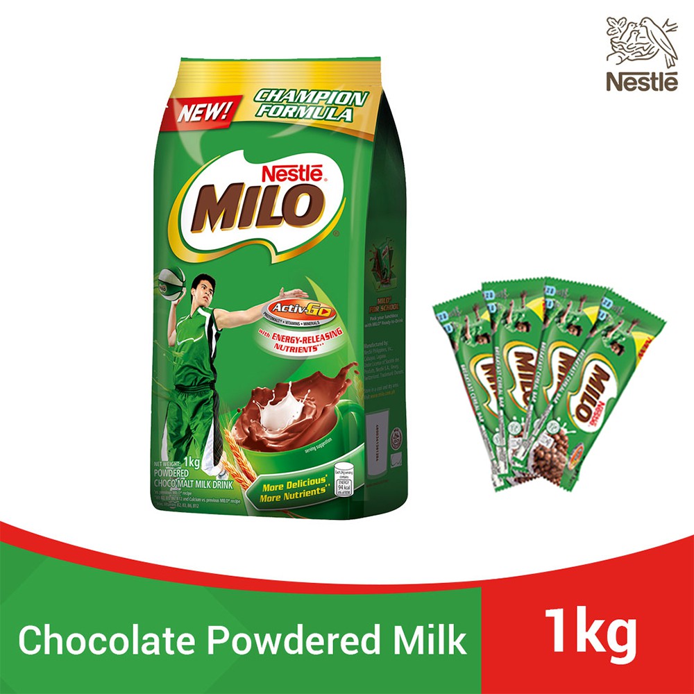 Milo 1kg with Free 4 Milo Cereal Bars Shopee Philippines